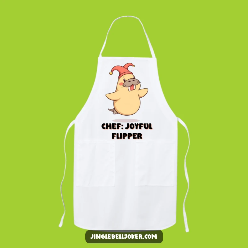 Funny Walrus Jester Apron: Cook Up Fun with This Playful Chef