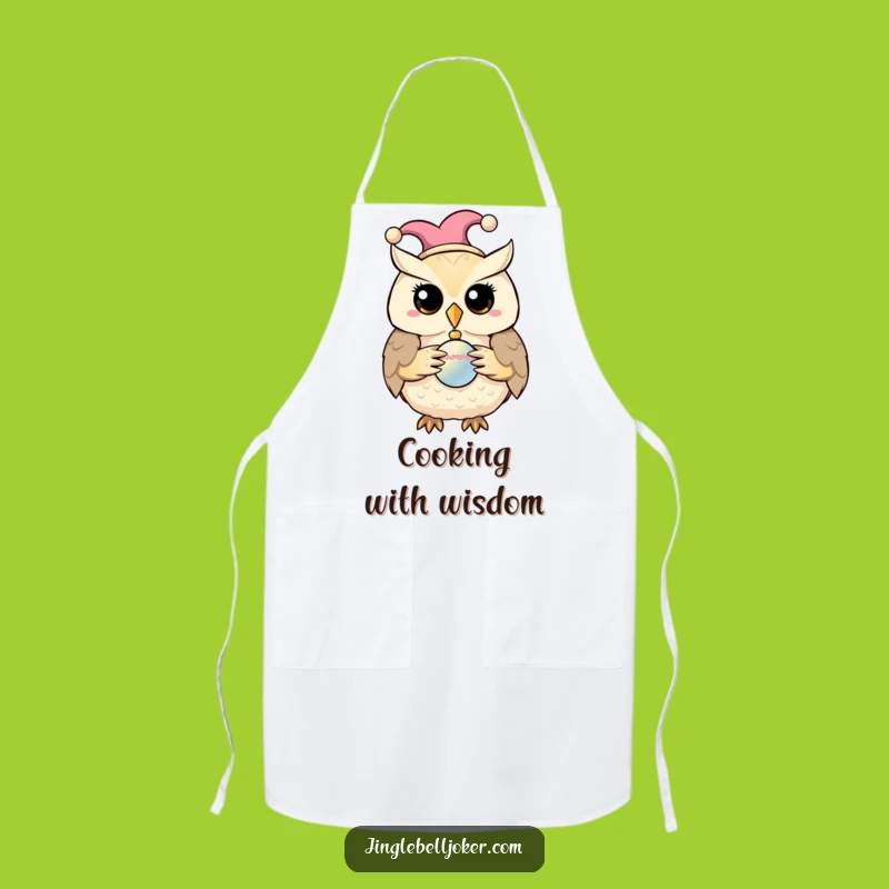 Funny Jester Owl Apron: Whimsical Kitchen Fun, Perfect Funny Gift