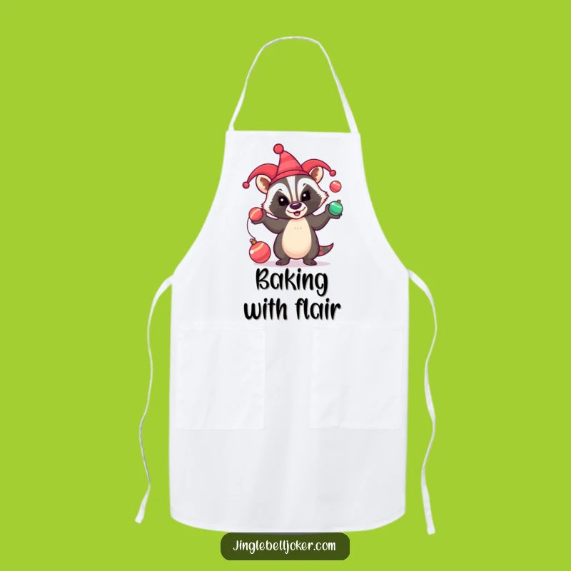 Funny Badger Jester Apron: Hilarious Chef's Companion for Festive Feasts