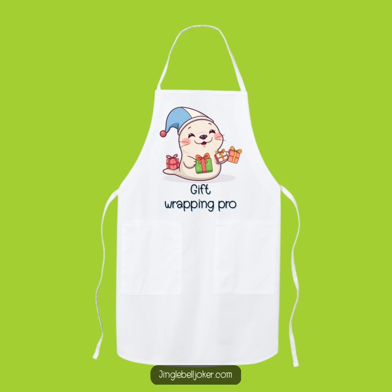 Funny Jester Seal Apron: Cook Up Laughs with this Hilarious Gift-Juggle Design!