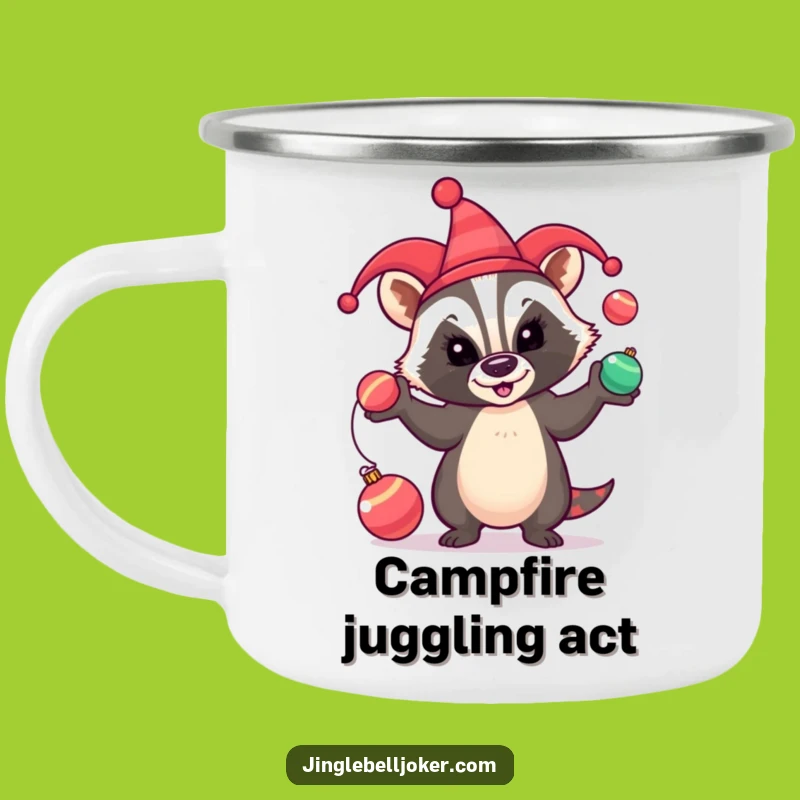 Funny Badger Jester Camp Mug: Hilarious Holiday Brew Companion