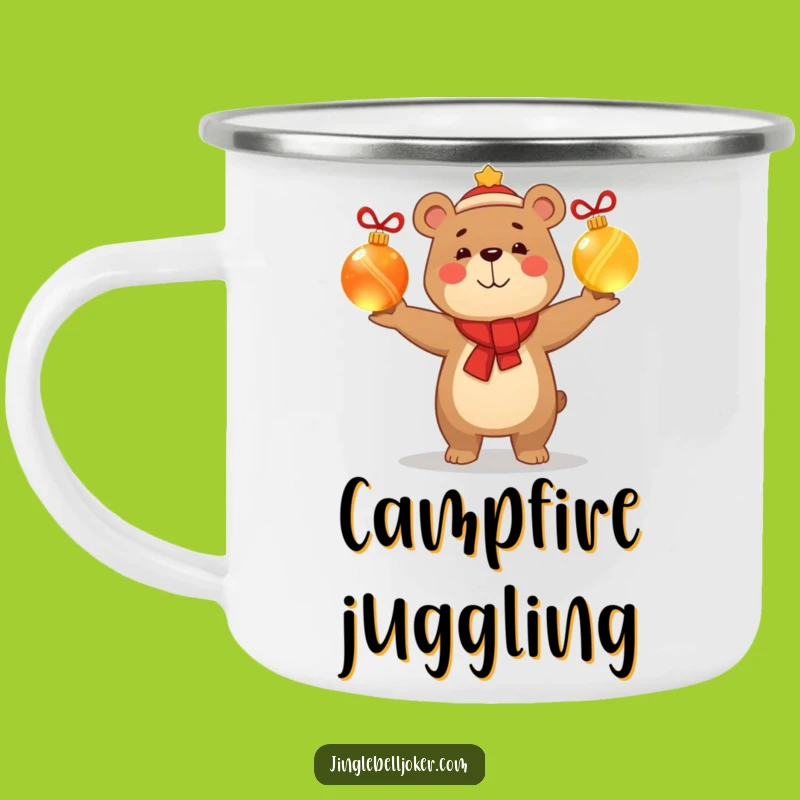 Funny Bear Juggler Camping Mug Outdoor Smug Holiday Glow Christmas Gift