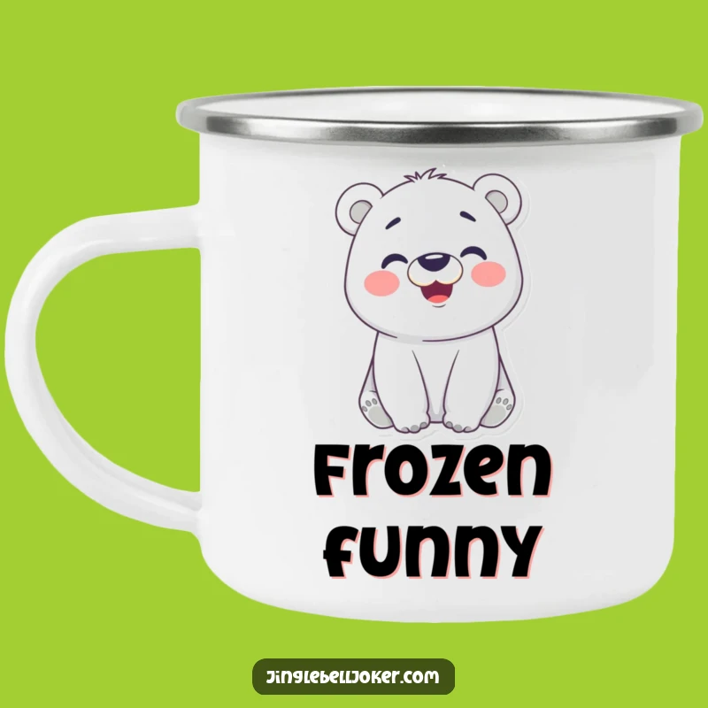 Funny Polar Bear Face Camping Mug: Outdoor Cheer - An Epic Funny Gift