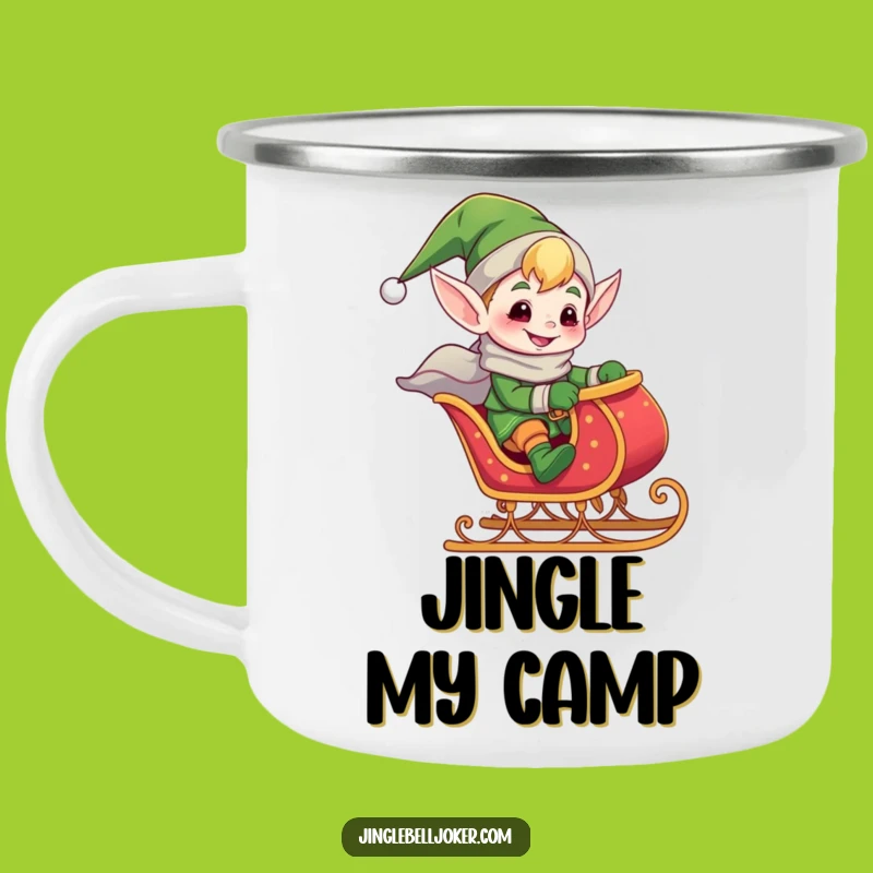 Funny Elf Sleigh Ride Camping Mug: Holiday Camp Adventures - An Unforgettable Funny Gift