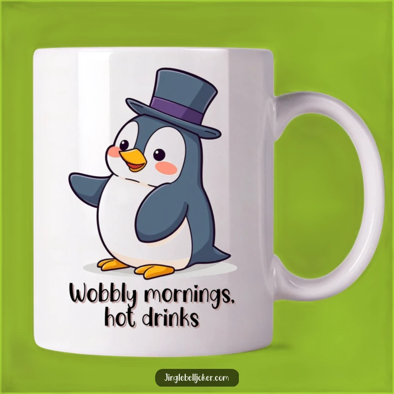 Funny Balancing Penguin Mug: Clumsy Character Gift for Wobblers and Jokers