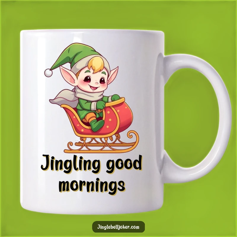 Funny Elf Sleigh Ride Mug: Giddy Joker Fun - Perfect Holiday Funny Gift