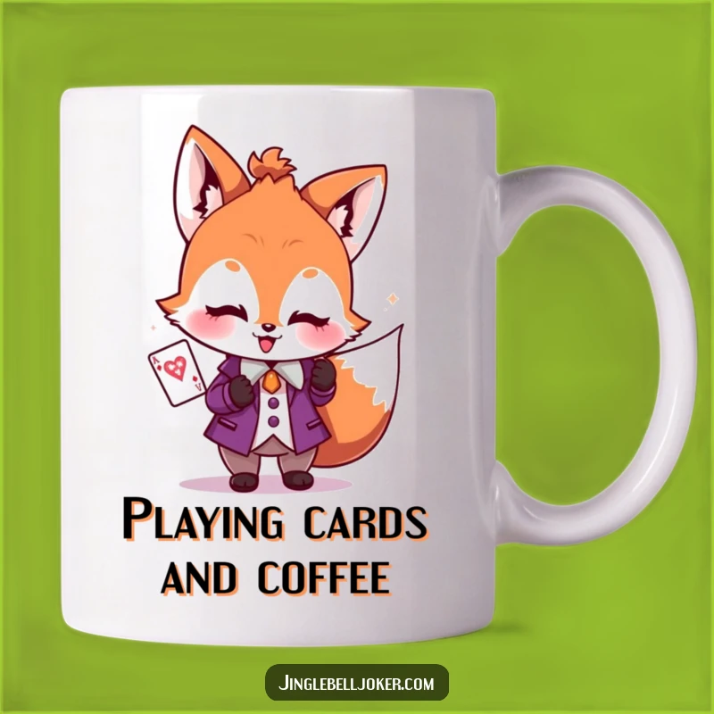 Funny Joker Fox Mug: Play Your Hand with Humor