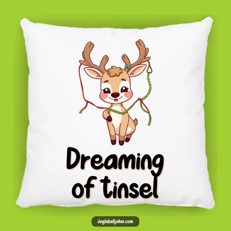 Cozy Funny Deer Joker Pillow: Festive Antlers, Soft & Humorous Accent, Perfect Funny Gift