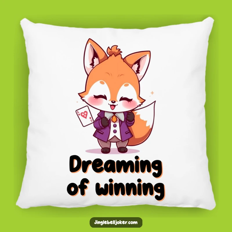 Funny Joker Fox Pillow: Cozy Comfort for Game Lovers