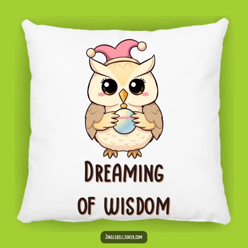 Funny Jester Owl Pillow: Cozy Whimsical Comfort, Ideal Funny Gift