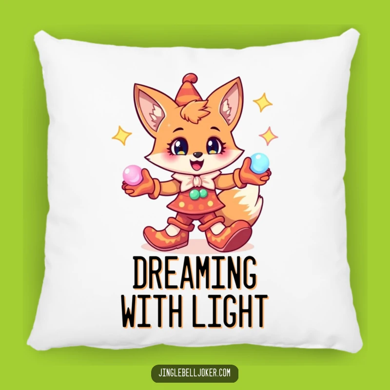 Funny Fox Jester Pillow: Cozy Up with this Cheerful Character's Magical Glow