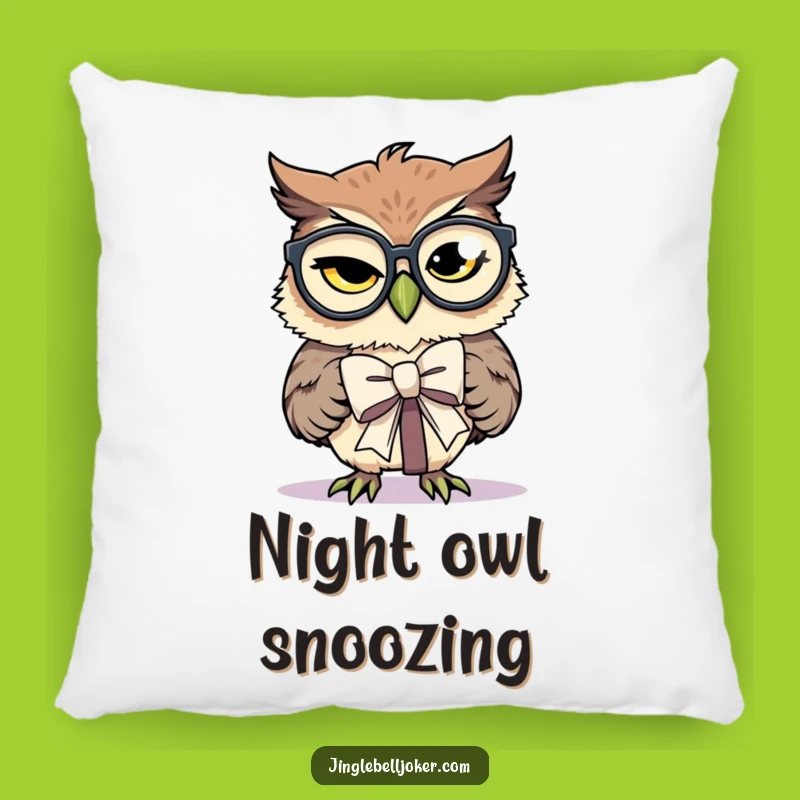 Funny Owl Gift Tie Pillow: Hilarious Comedic Touch for Cozy Spaces