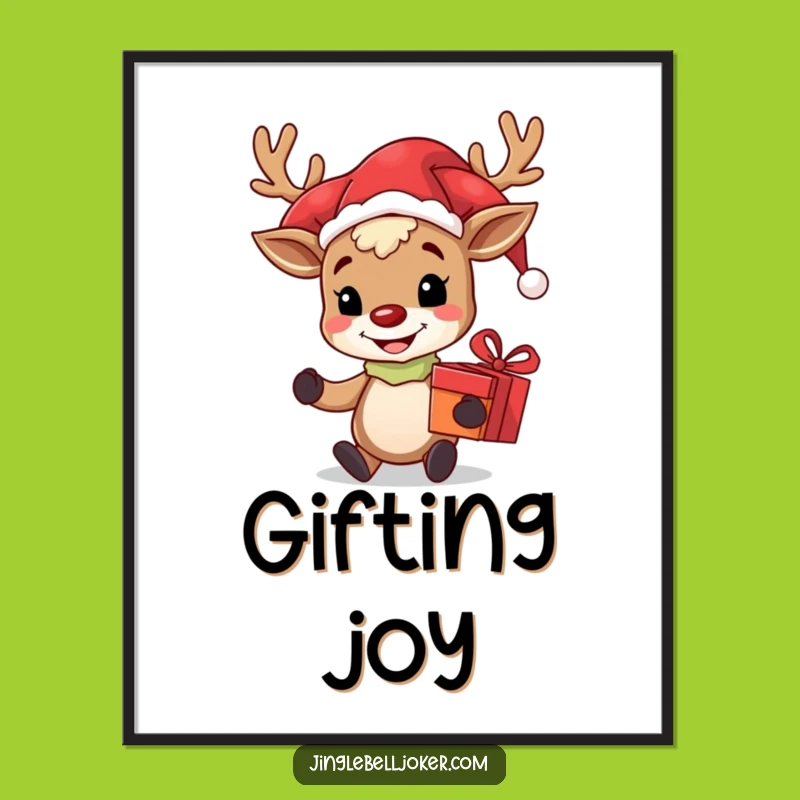 Funny Reindeer Jester Digital Art: Holiday Joker - Instant Funny Gift Download