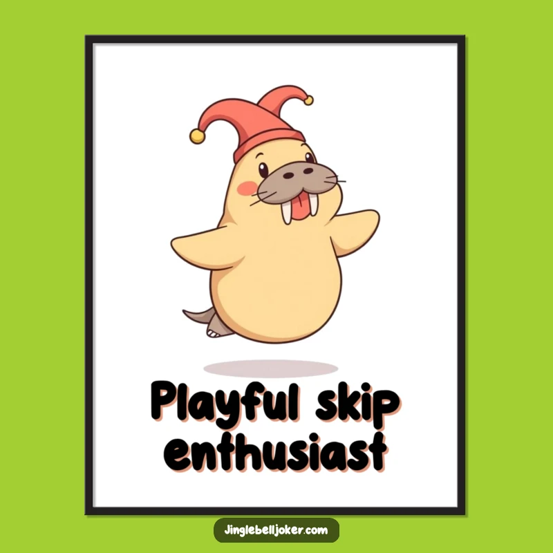 Funny Walrus Jester Digital Art: Instant Playful Vibes for Your Space