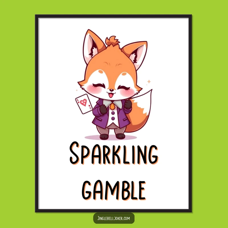 Funny Joker Fox Digital Art: Instant Playful Decor
