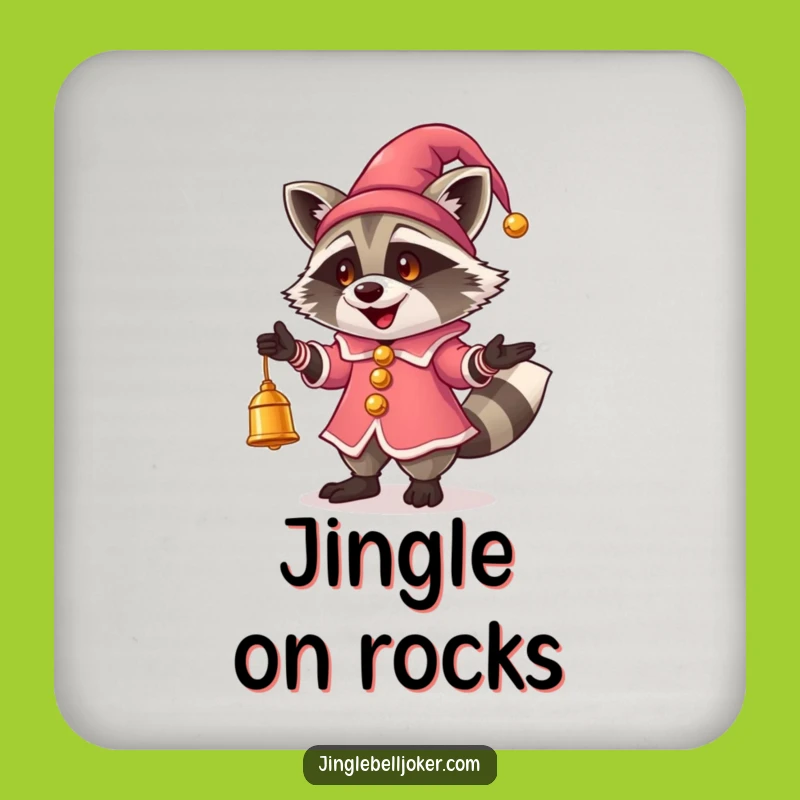 Funny Jester Raccoon Coasters: Protect Tables with Playful Charm Gift