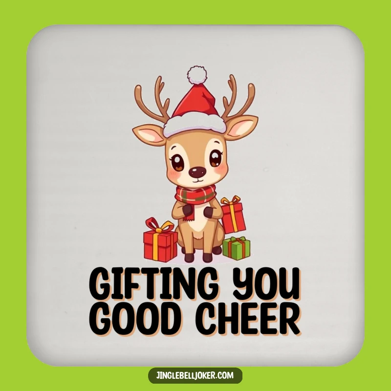 Funny Juggling Deer Coaster: Santa Character Protection for Festive Tables