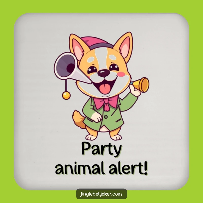 Funny Joker Dog Coasters: Protect Your Surfaces with This Joyful Pup!