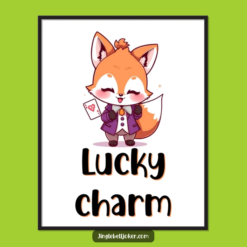 Funny Joker Fox Poster: Add Playful Charm to Your Space