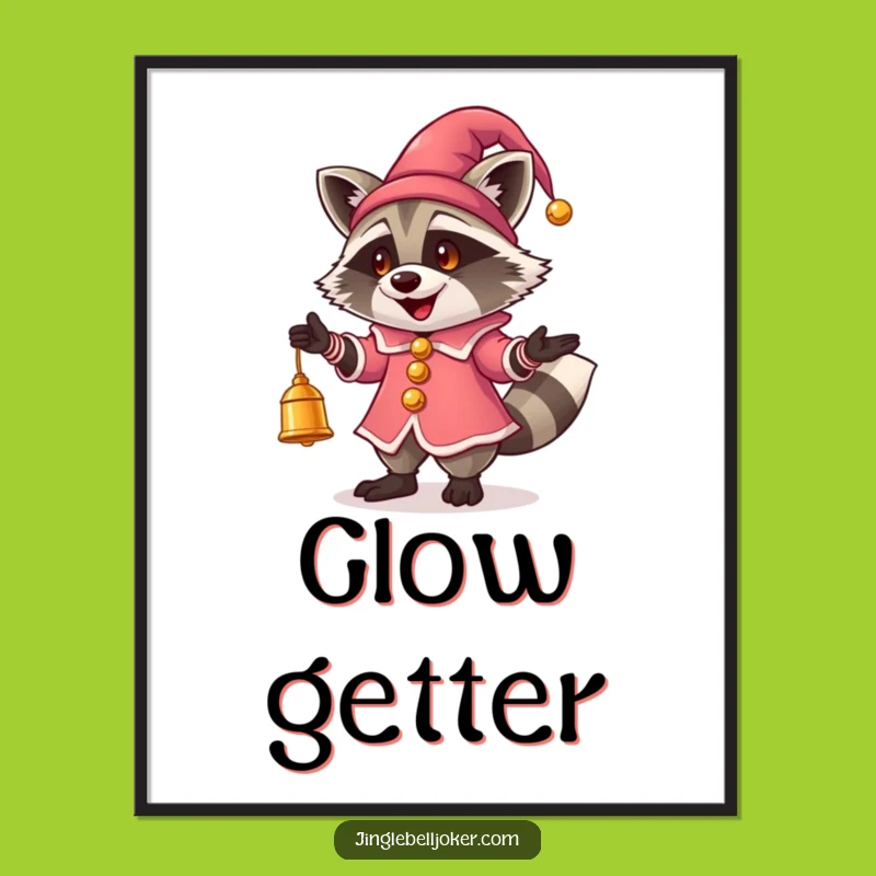 Funny Jester Raccoon Poster: Add Whimsical Fun to Your Walls Gift