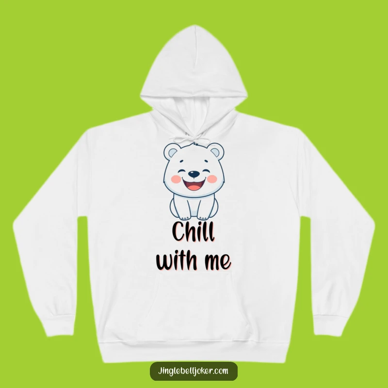 Cozy Funny Happy Polar Bear Hoodie: Arctic Comfort Wear, Great Funny Gift