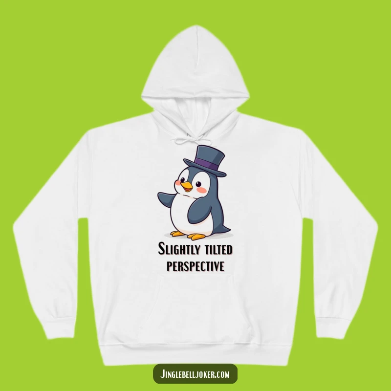 Funny Balancing Penguin Hoodie: Cozy Clumsy Character Wear for Relaxed Fun