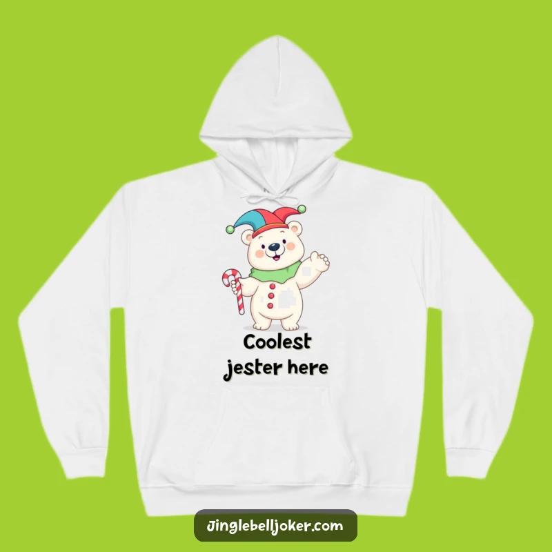 Funny Polar Bear Jester Hoodie: Cozy & Comical Costume Wear