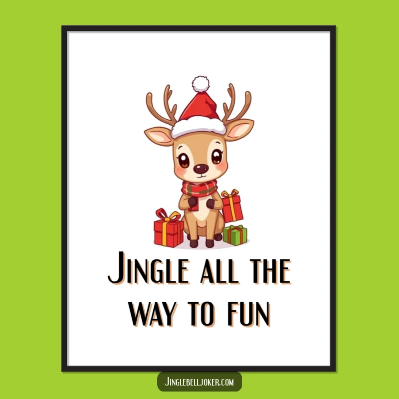 Free Printable Wall Art: Deer Juggling Gifts, Hilarious Downloadable Decor Gift