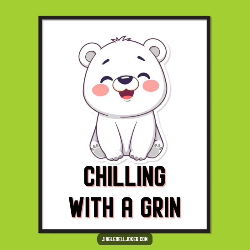 Funny Free Printable Polar Bear Wall Art: Whimsical Downloadable Decor with a Grin