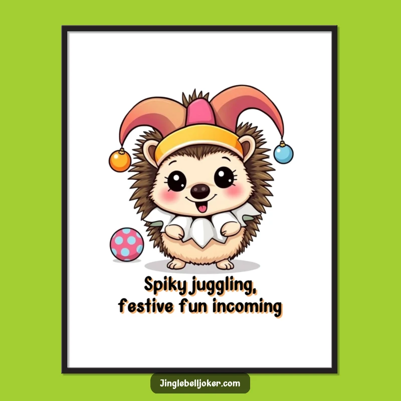 Free Printable Jester Hedgehog Art - Funny Downloadable Decor for Whimsical Spaces