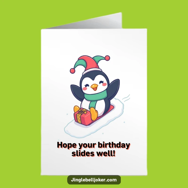 Free Printable Penguin Jester Birthday Card: Joyful Downloadable Gift for a Fun Celebration!