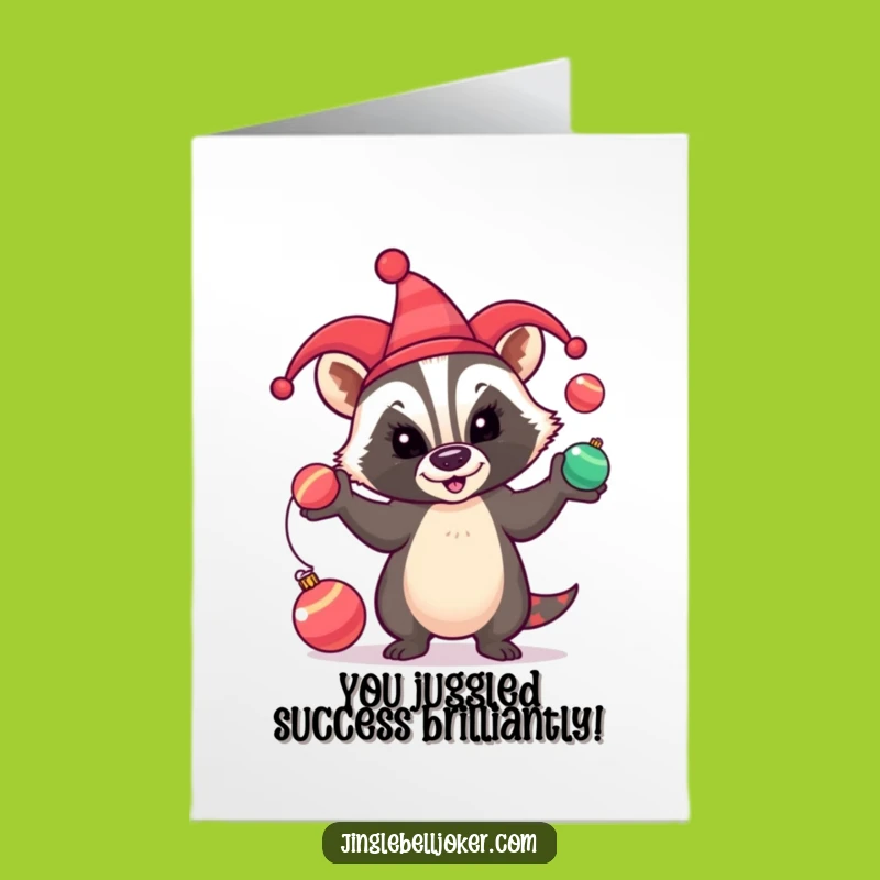 Free Printable Badger Jester Card: Hilarious Congratulations Downloadable for Any Triumph