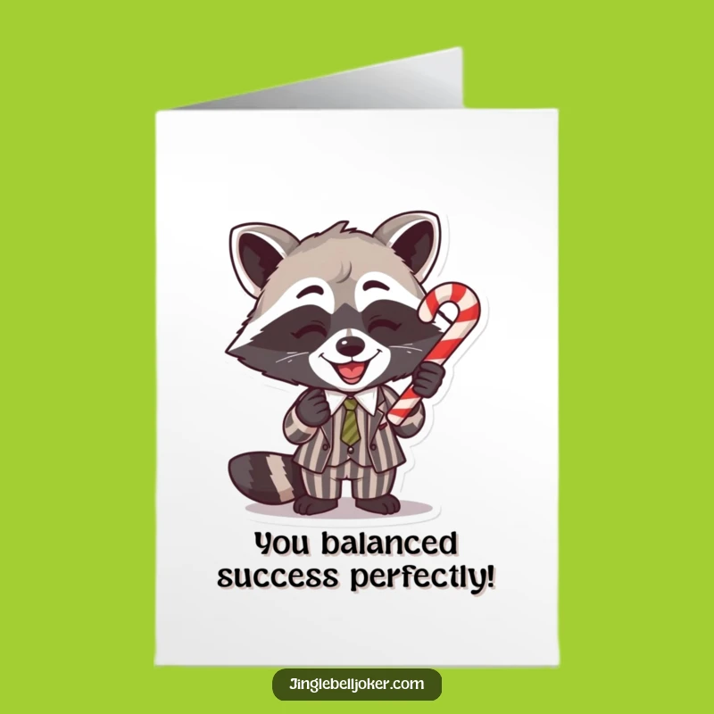 Free Printable Raccoon Candy Cane Card: Hilarious Downloadable for Sweet Victories
