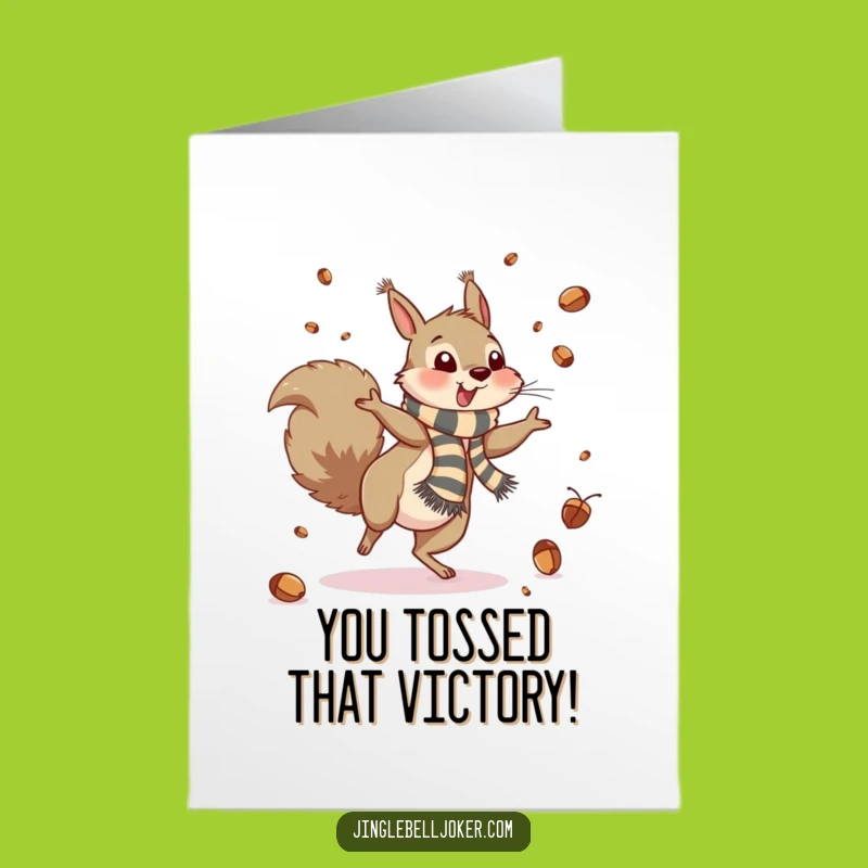 Free Printable Squirrel Cartwheel Congrats Card: Hilarious Downloadable for Wild Success