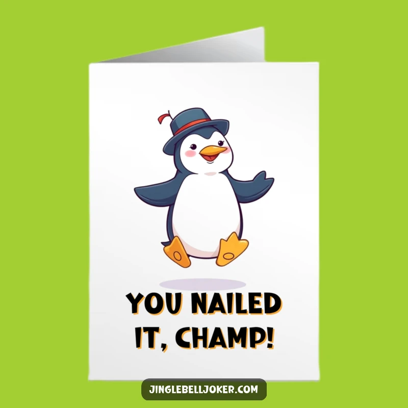 Free Printable Joker Penguin Congrats Card - Hilarious Dance Downloadable!