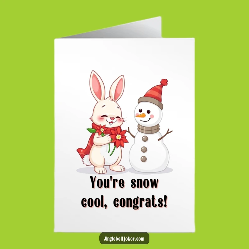 Free Printable Congratulations Card: Rabbit Serenade - Funny Holiday Theme, Downloadable