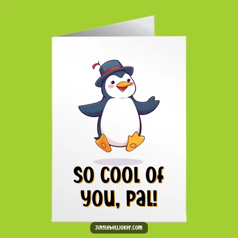 Free Printable Joker Penguin Thank You Card - Quirky Dance Downloadable!