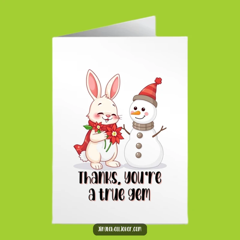 Free Printable Thank You Card: Rabbit Serenade - Funny Holiday Thanks, Downloadable