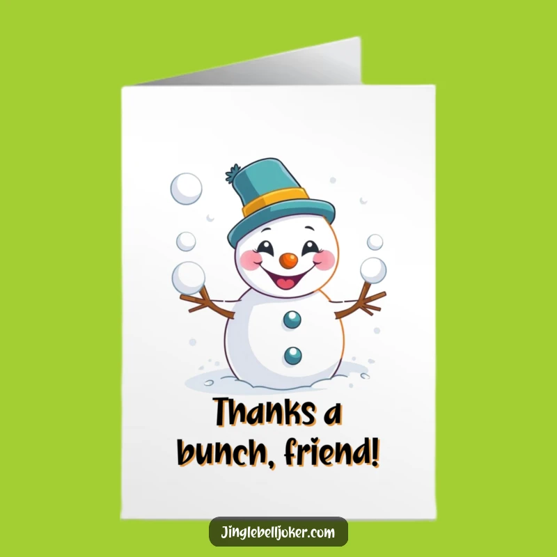 Free Printable Joker Snowman Thank You Card - Hilarious DIY Downloadable Thanks!