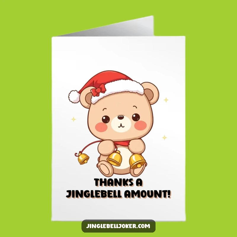 Free Printable Bear Thank You Card: Festive Thanks, Downloadable DIY Gift