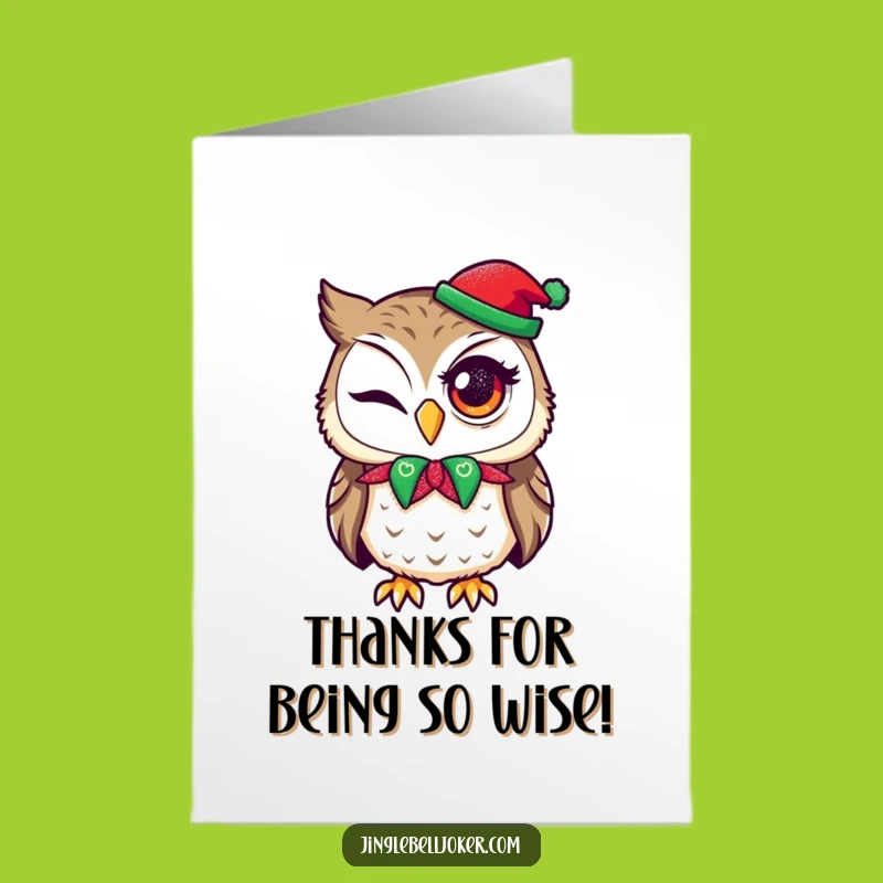 Free Printable Thank You Card: Jester Owl's Glittery Thanks Downloadable Gift