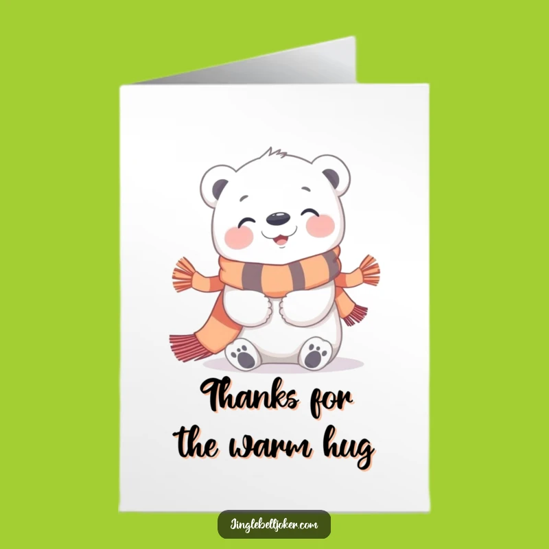 Warm Free Printable Thank You Card: Polar Bear Hugs Appreciation