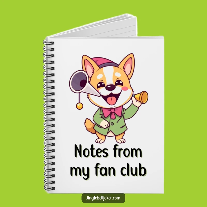 Funny Joker Dog Notebook: Jot Down Ideas with This Enthusiastic Horn-Blower!
