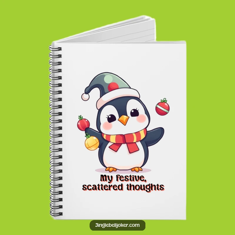 Funny Penguin Jester Notebook: Jot Down Holiday Ideas with Festive Flair