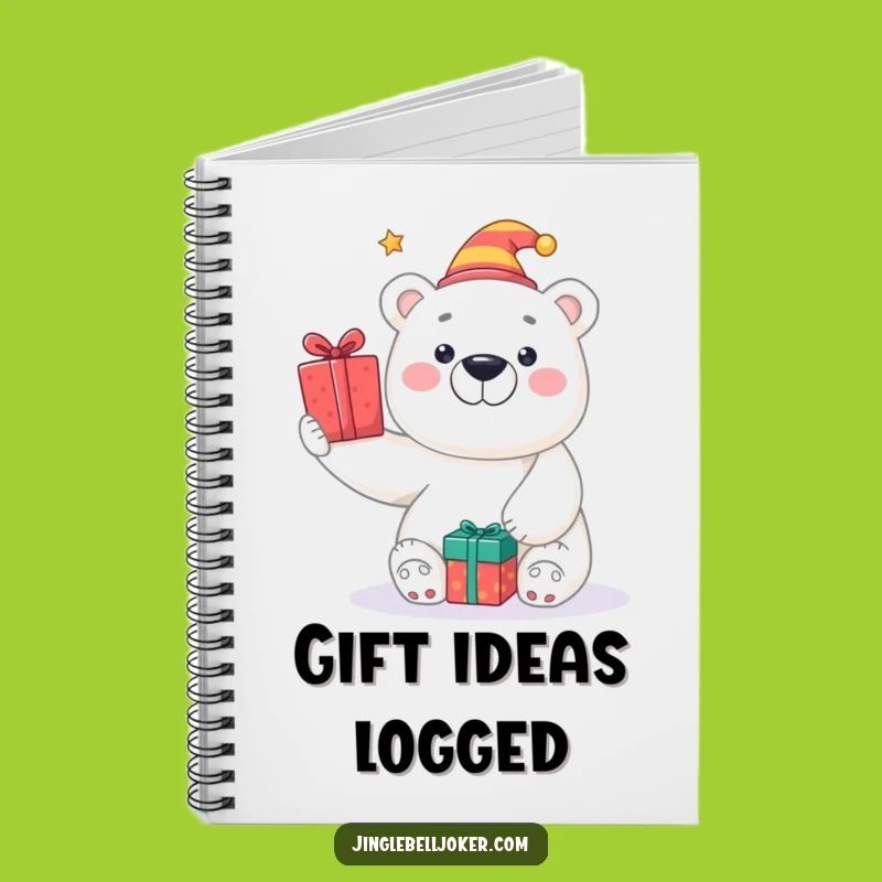 Funny Polar Bear Jester Notebook: Capture Your Gift Ideas Merrily!