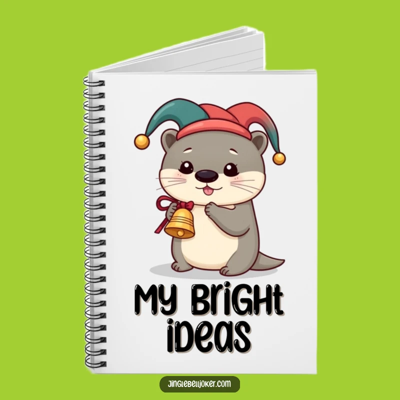 Funny Otter Jester Notebook: Jot Down Festive Ideas With Bell Sounds