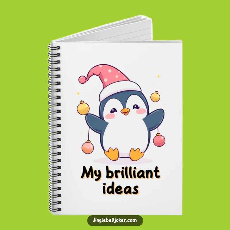 Funny Penguin Jester Notebook: Jot Down Ideas with Cute Character's Festive Flair
