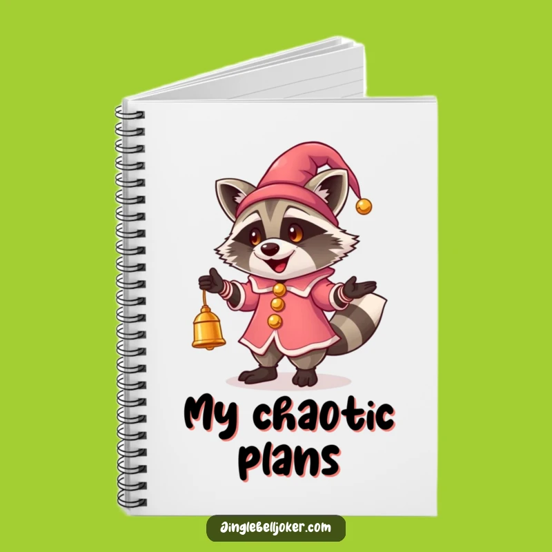 Funny Jester Raccoon Notebook: Jot Down Your Mischievous Ideas Gift