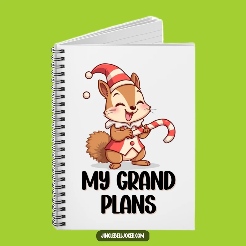 Funny Squirrel Jester Notebook - Hilarious Holiday List Keeper Gift