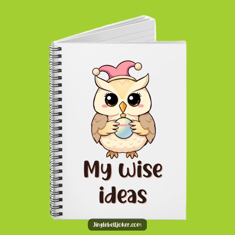 Funny Jester Owl Notebook: Jot Down Wise Jokes, Funny Gift